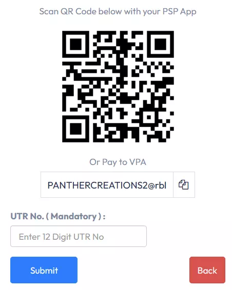 For UPI Methods You have scan the QR or Copy UPI ID .